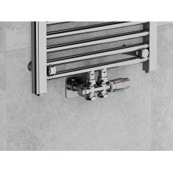 Mexen G00 termosztatikus készlet sarok/egyenes takaróval S, Duplex, DN50, Króm - W908-900-910-01 Termosztatikus fej készletek