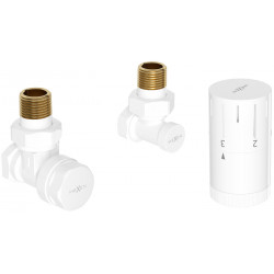Mexen G05  termosztatikus szett, szögletes, fehér - W901-958-20 Termosztatikus fej készletek Termosztatikus fej készletek 500051 Mexen