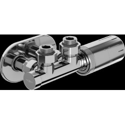 Mexen G05 termosztatikus szett sarokszelep takaróval R, Duplex, DN50, Króm - W907-958-905-01 Termosztatikus fej készletek Termosztatikus fej készletek 500051 Mexen