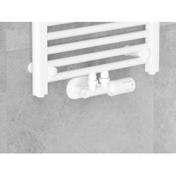 Mexen G05 termosztatikus szett sarokszelep takaróval R, Duplex, DN50, fehér - W907-958-905-20 Termosztatikus fej készletek Termosztatikus fej készletek 500051 Mexen