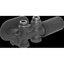 Mexen G05 termosztatikus szögletes/egyenes szett burkolattal R, Duplex, DN50, antracit  - W908-958-905-66 Termosztatikus fej készletek Termosztatikus fej készletek 500051 Mexen