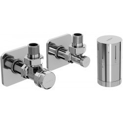 Mexen G05 termosztatikus szögletes készlet takaróval S, Króm - W901-958-909-01 Termosztatikus fej készletek Termosztatikus fej készletek 500051 Mexen