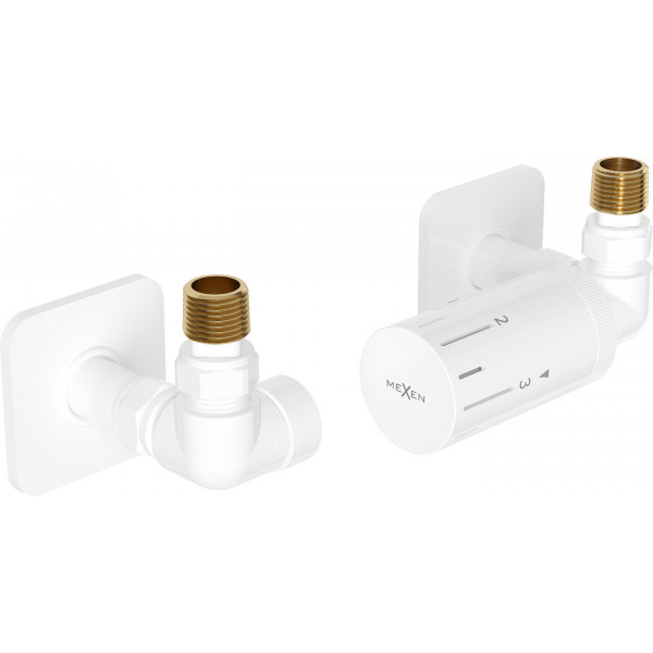 Mexen G05 termosztatikus készlet S burkolattal fehér - W903-958-909-20 Termosztatikus fej készletek