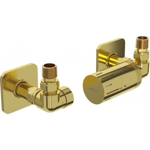 Mexen G05 termosztatikus készlet S burkolattal arany  - W903-958-909-50 Termosztatikus fej készletek