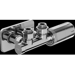 Mexen G05 termosztatikus szögletes készlet takaróval S, Duplex, DN50, Króm - W907-958-910-01 Termosztatikus fej készletek Termosztatikus fej készletek 500051 Mexen