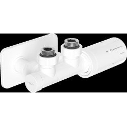 Mexen G05 termosztatikus szögletes készlet takaróval S, Duplex, DN50, fehér - W907-958-910-20 Termosztatikus fej készletek Termosztatikus fej készletek 500051 Mexen