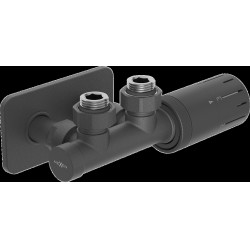 Mexen G05 termosztatikus szögletes készlet takaróval S, Duplex, DN50, antracit  - W907-958-910-66 Termosztatikus fej készletek Termosztatikus fej készletek 500051 Mexen