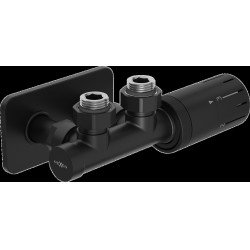 Mexen G05 termosztatikus szögletes készlet takaróval S, Duplex, DN50, fekete - W907-958-910-70 Termosztatikus fej készletek Termosztatikus fej készletek 500051 Mexen