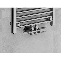 Mexen G05 termosztatikus készlet sarok/egyenes takaróval S, Duplex, DN50, Króm - W908-958-910-01 Termosztatikus fej készletek Termosztatikus fej készletek 500051 Mexen