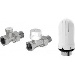 Mexen G03 termosztatikus készlet, egyenes, nikkel - W914-012-938-01 Termosztatikus fej készletek Termosztatikus fej készletek 500051 Mexen