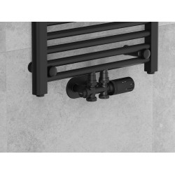 Mexen G05 szögletes/egyenes termosztatikus készlet, Duplex, DN50, fekete - W908-958-70 Termosztatikus fej készletek Termosztatikus fej készletek 500051 Mexen