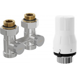 Mexen G02 termosztatikus kettõs csõ DN50 készlet, szögletes1/2x3/4, nikkel - W912-012-928-01 Termosztatikus fej készletek Termosztatikus fej készletek 500051 Mexen