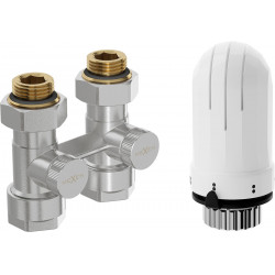 Mexen G03 termosztatikus kettõs csõ DN50 készlet, szögletes1/2x16 mm, nikkel - W912-016-938-01 Termosztatikus fej készletek Termosztatikus fej készletek 500051 Mexen