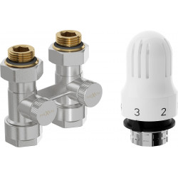 Mexen G04 termosztatikus kettõs csõ DN50 készlet, szögletes1/2x16 mm, nikkel - W912-016-948-01 Termosztatikus fej készletek Termosztatikus fej készletek 500051 Mexen